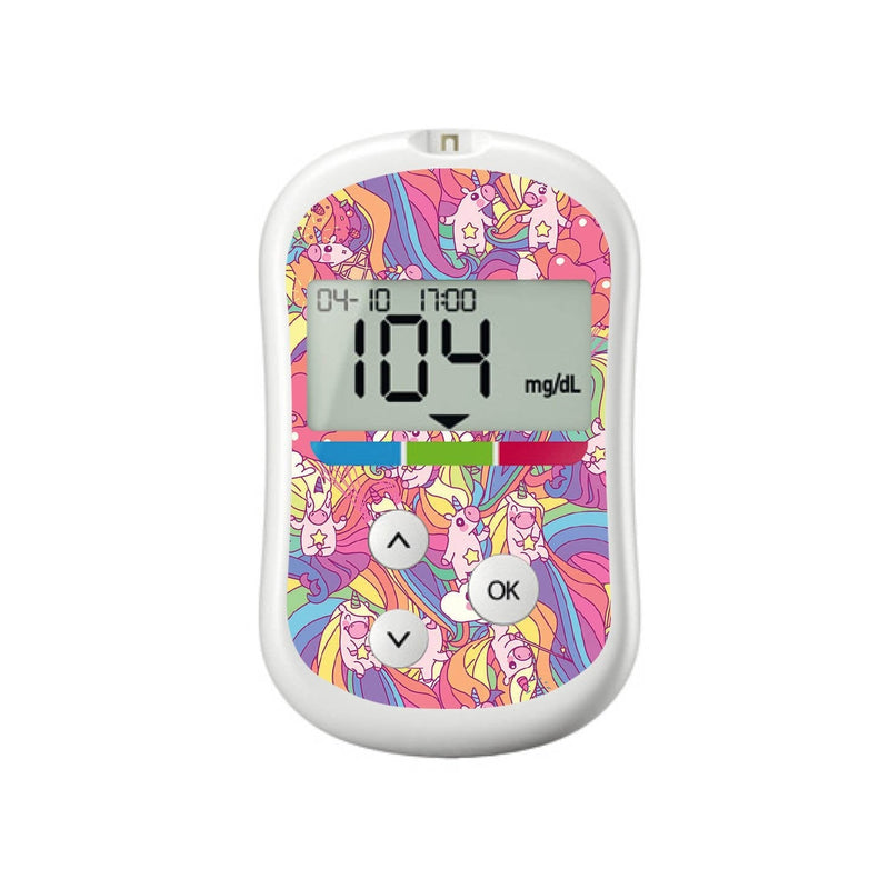 Unicorn Swirls for OneTouch Verio Flex Glucometer Unicorn Swirls for OneTouch Verio Flex Glucometer