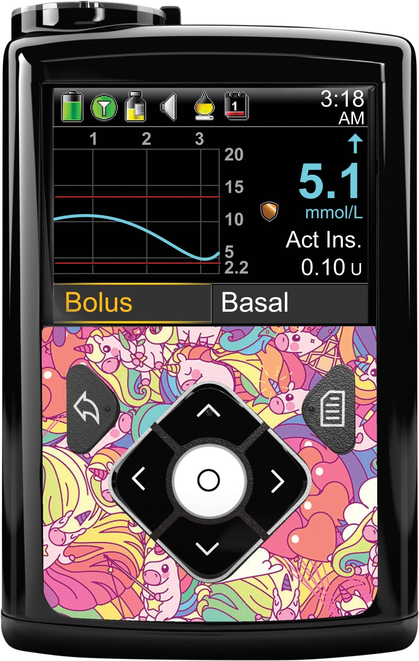 Unicorn Swirls for Sticker for Medtronic MiniMed 770G & 780G Unicorn Swirls for Sticker for Medtronic MiniMed 770G & 780G