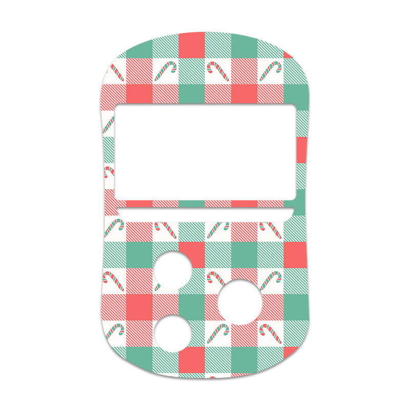 Peppermint Plaid OneTouch Verio Flex Glucometer Sticker - Pump Peelz Peppermint Plaid OneTouch Verio Flex Glucometer Sticker - Pump Peelz