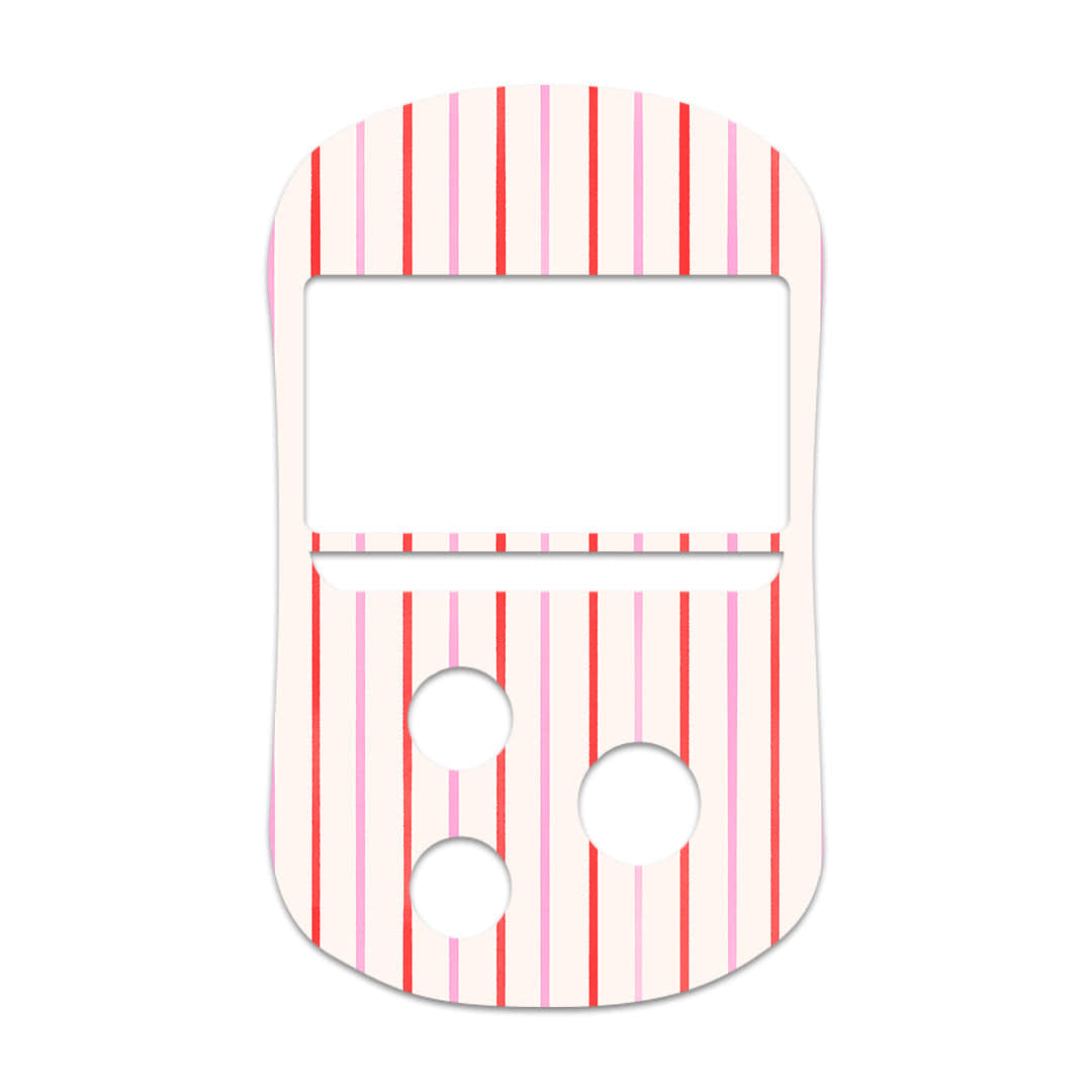Peppermint Stripes OneTouch Verio Flex Glucometer Sticker - Pump Peelz Peppermint Stripes OneTouch Verio Flex Glucometer Sticker - Pump Peelz