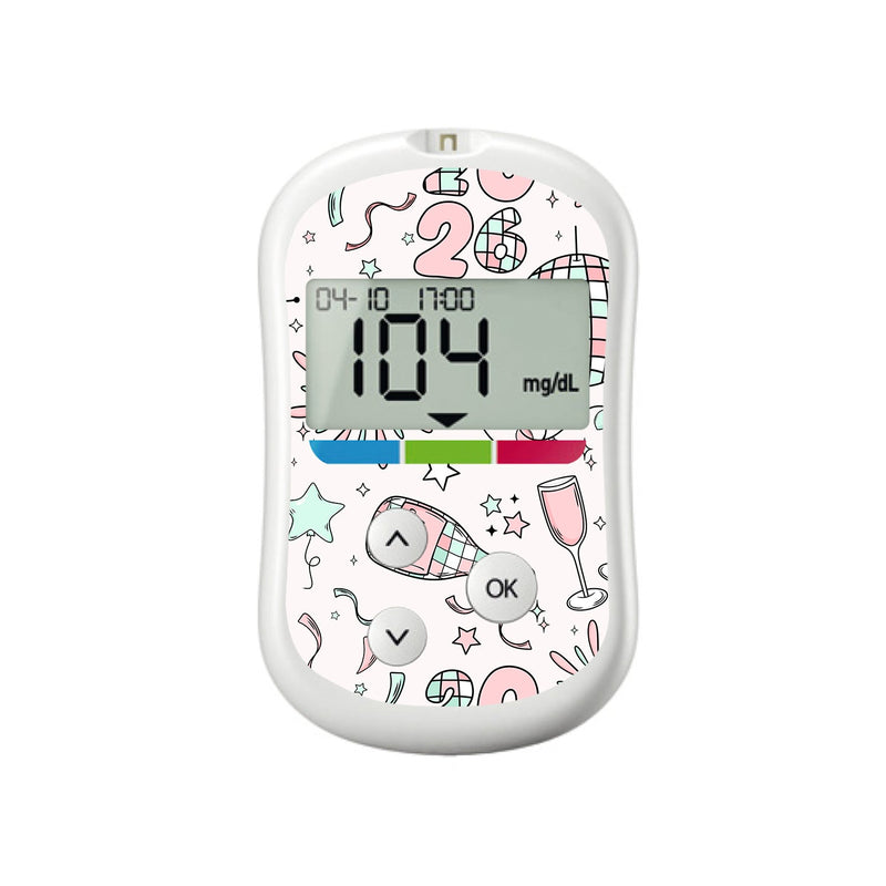 Cheers to '26 OneTouch Verio Flex Glucometer Sticker - Pump Peelz Cheers to '26 OneTouch Verio Flex Glucometer Sticker - Pump Peelz