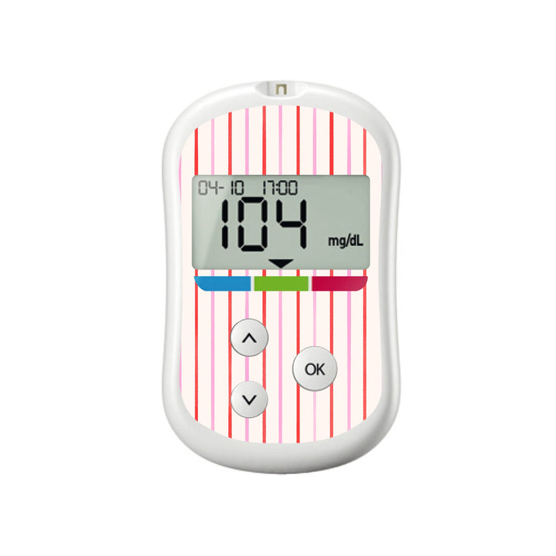 Peppermint Stripes OneTouch Verio Flex Glucometer Sticker - Pump Peelz Peppermint Stripes OneTouch Verio Flex Glucometer Sticker - Pump Peelz