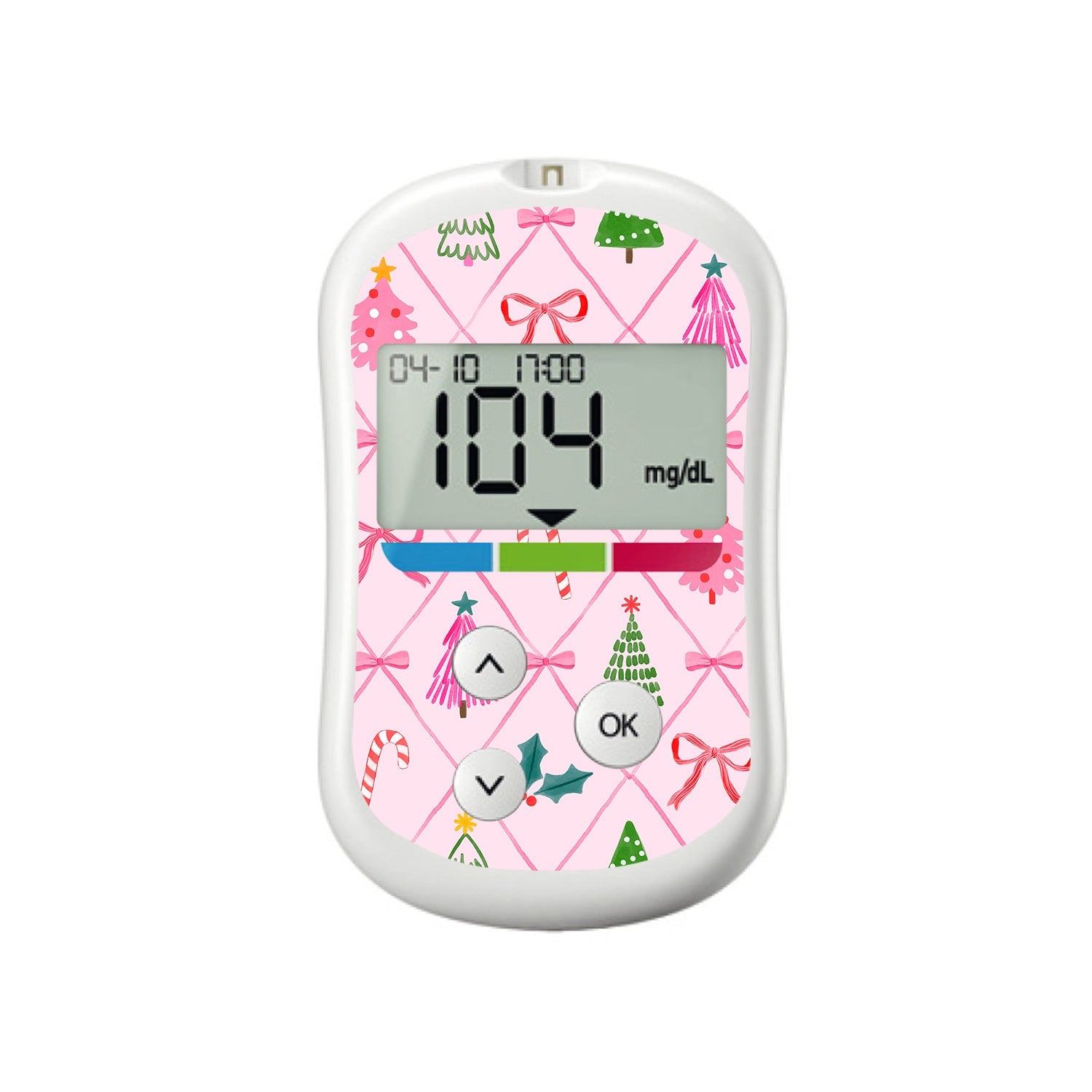 Coquette Christmas OneTouch Verio Flex Glucometer Sticker - Pump Peelz Coquette Christmas OneTouch Verio Flex Glucometer Sticker - Pump Peelz