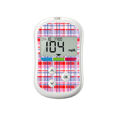 Party Plaid OneTouch Verio Flex Glucometer Sticker - Pump Peelz Party Plaid OneTouch Verio Flex Glucometer Sticker - Pump Peelz