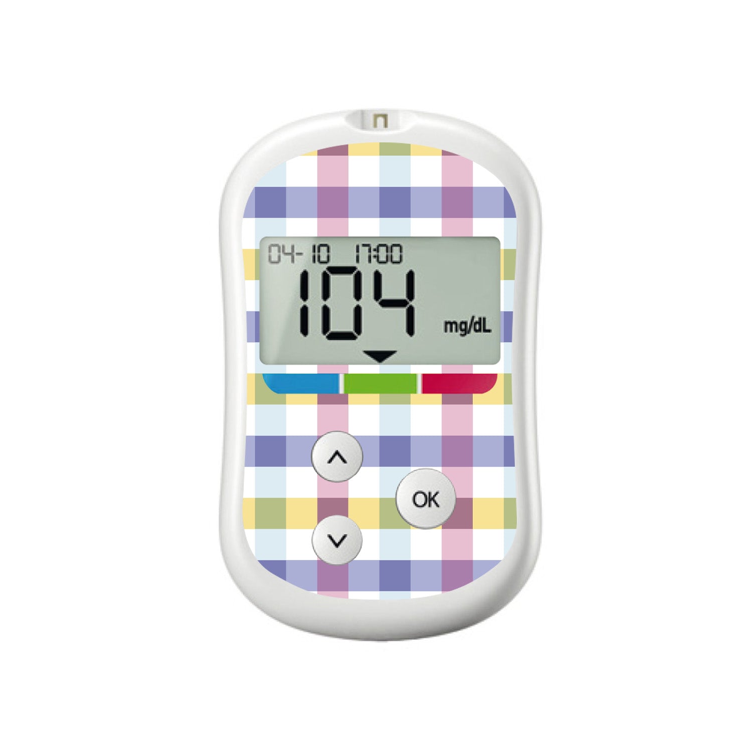 Spring Plaid for OneTouch Verio Flex Glucometer Spring Plaid for OneTouch Verio Flex Glucometer