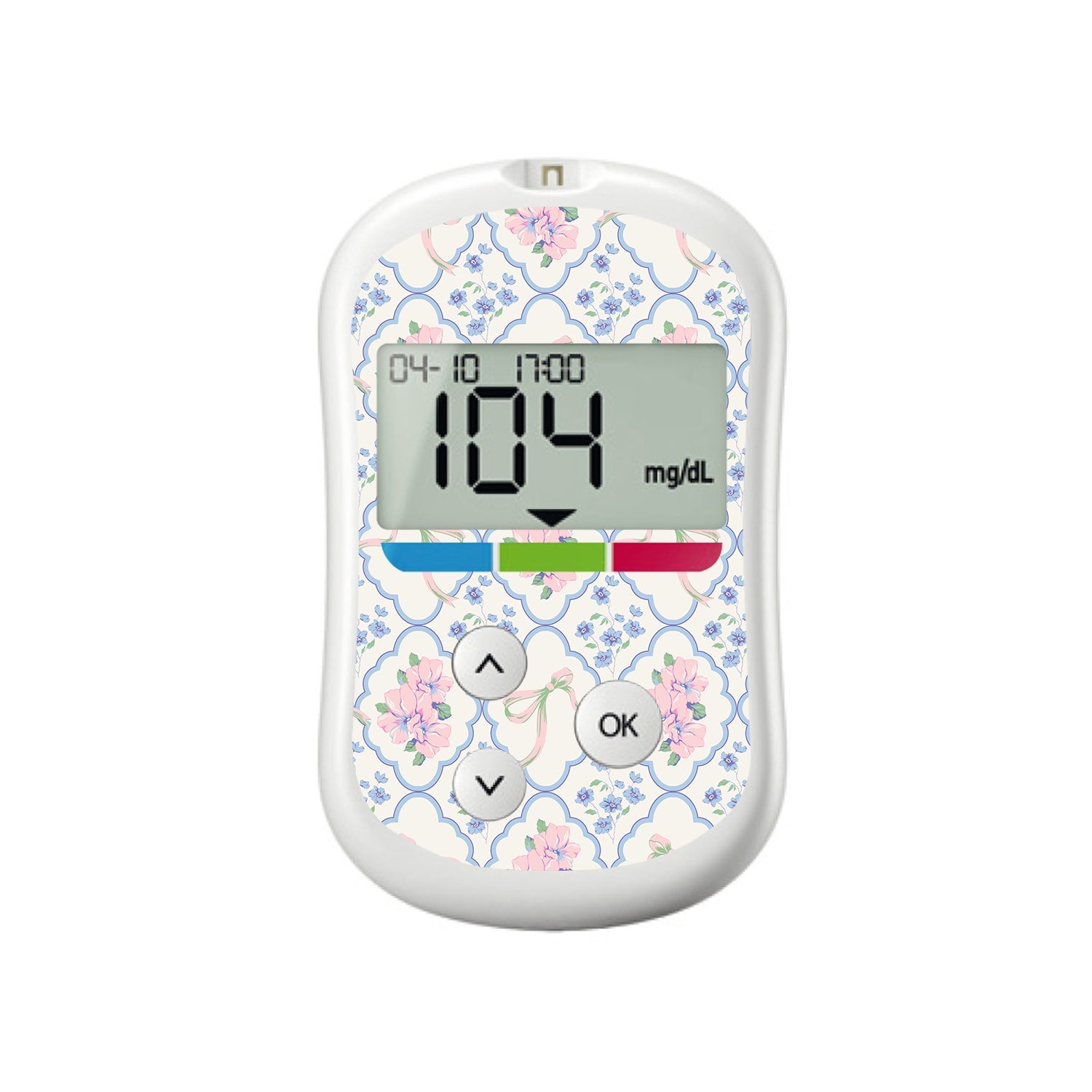 Spring Coquette OneTouch Verio Flex Glucometer Sticker - Pump Peelz Spring Coquette OneTouch Verio Flex Glucometer Sticker - Pump Peelz