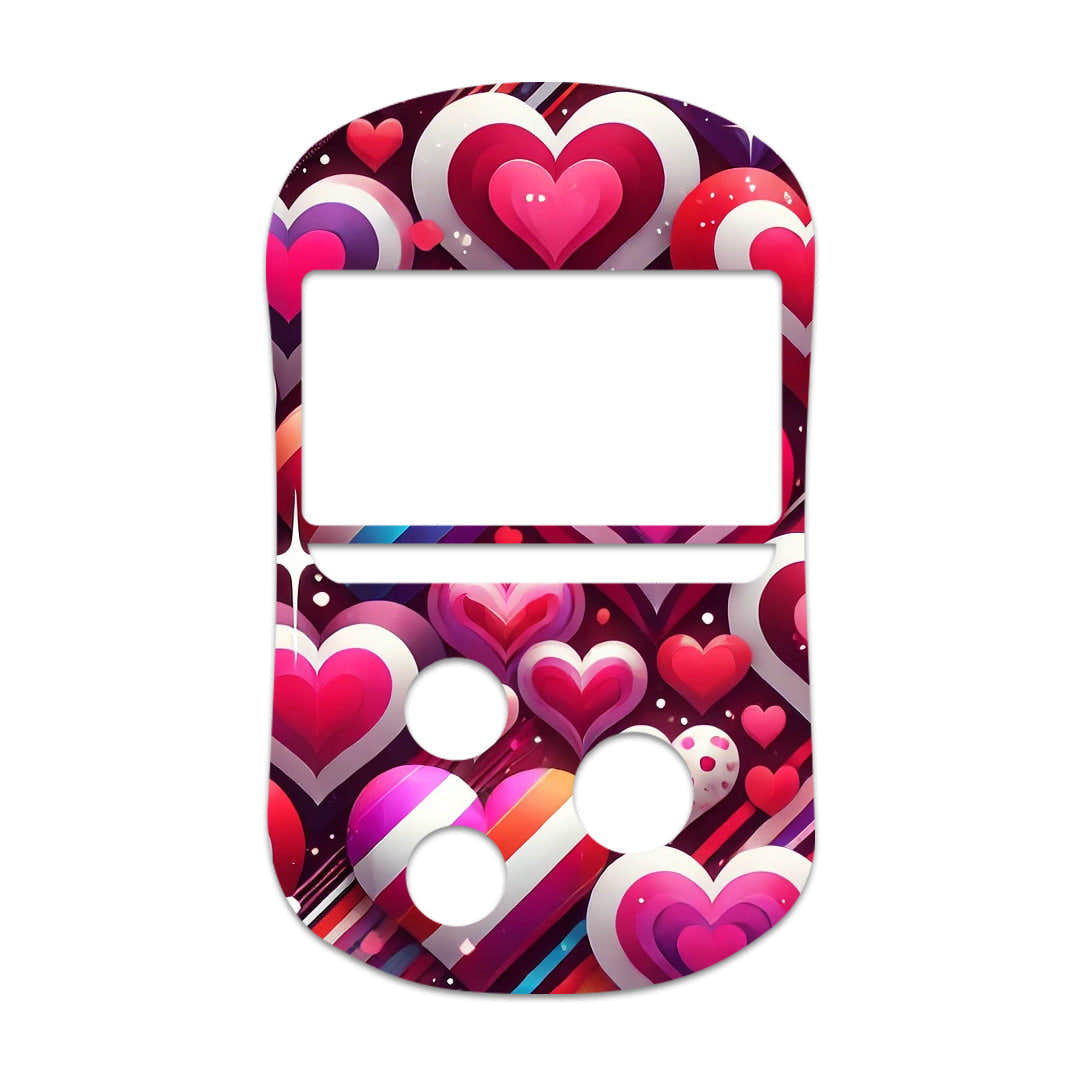 Sparkly Hearts for OneTouch Verio Flex Glucometer Sparkly Hearts for OneTouch Verio Flex Glucometer