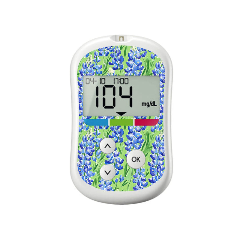 Blue Blooms for OneTouch Verio Flex Glucometer Blue Blooms for OneTouch Verio Flex Glucometer