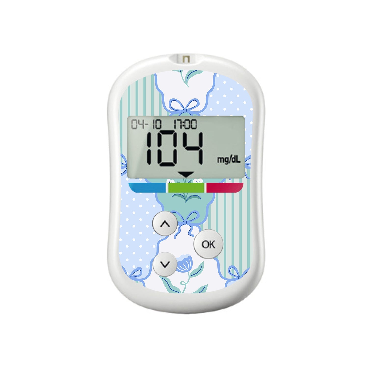 Cottage Bows OneTouch Verio Flex Glucometer Sticker - Pump Peelz Cottage Bows OneTouch Verio Flex Glucometer Sticker - Pump Peelz