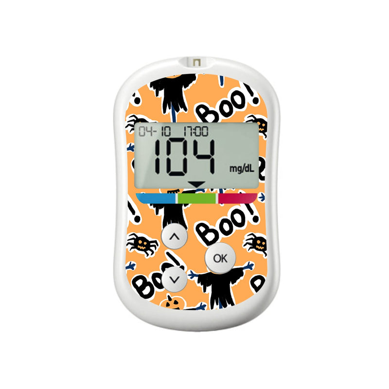 Pumpkin Boo OneTouch Verio Flex Glucometer Sticker - Pump Peelz Pumpkin Boo OneTouch Verio Flex Glucometer Sticker - Pump Peelz