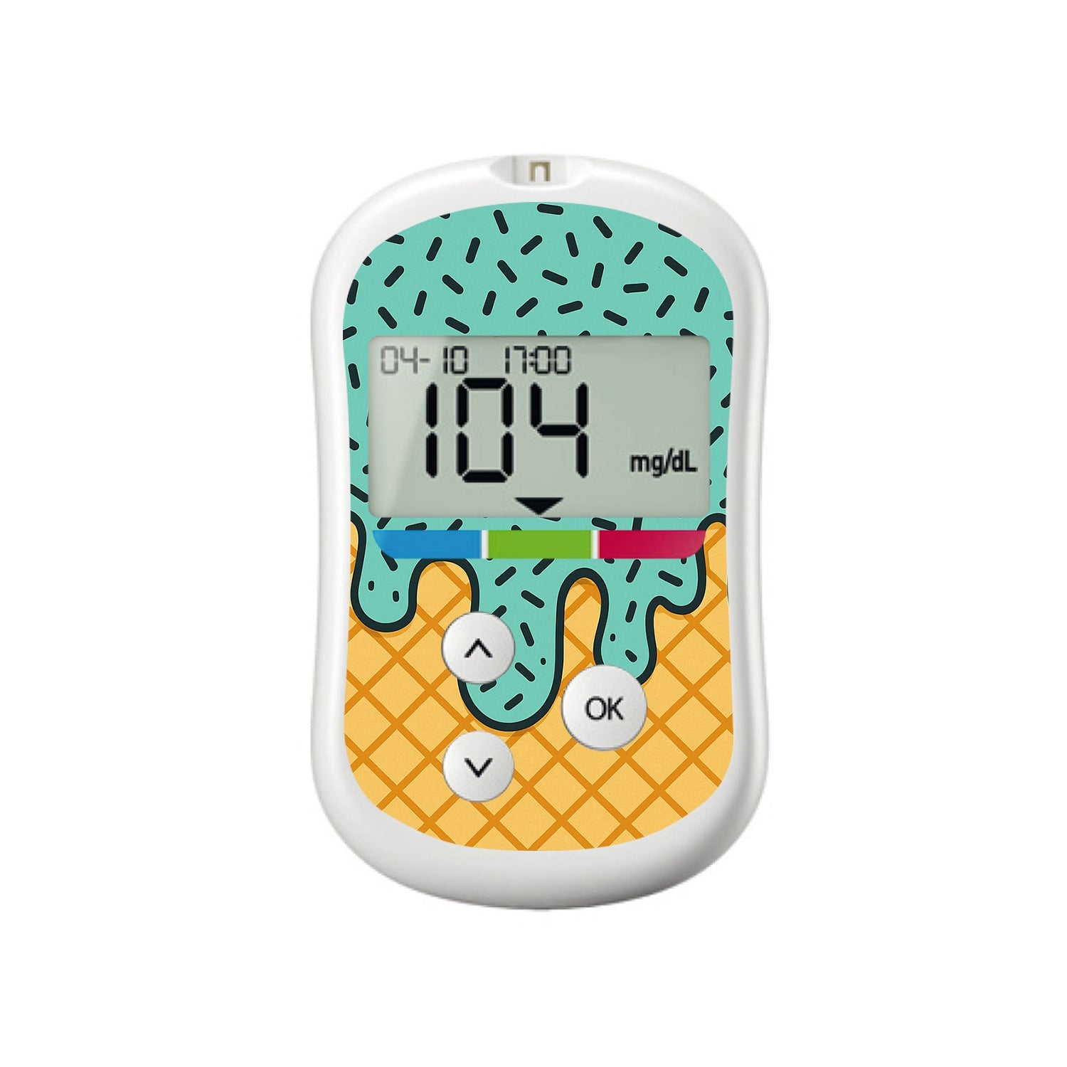 Ice Cream Social OneTouch Verio Flex Glucometer Sticker - Pump Peelz Ice Cream Social OneTouch Verio Flex Glucometer Sticker - Pump Peelz