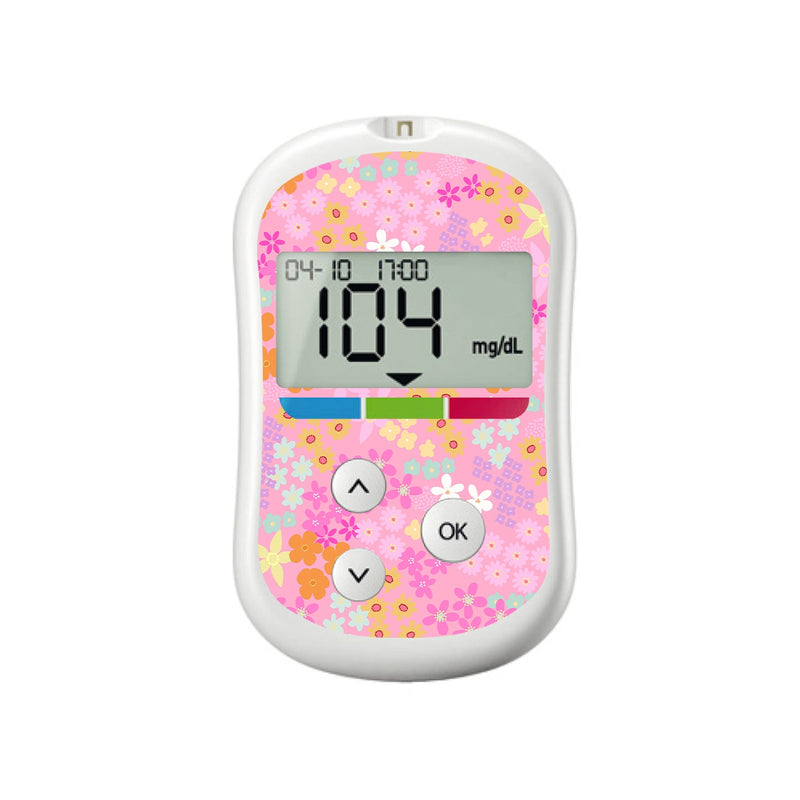 Pink Petals OneTouch Verio Flex Glucometer Sticker - Pump Peelz Pink Petals OneTouch Verio Flex Glucometer Sticker - Pump Peelz