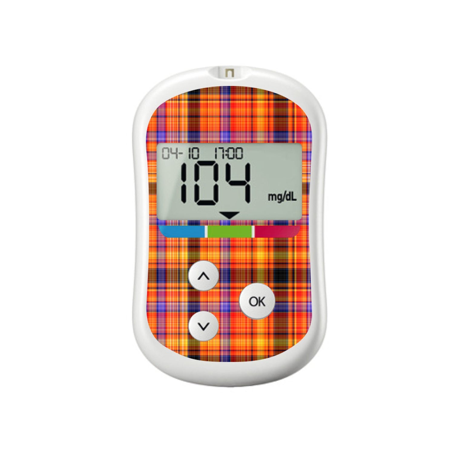 Pumpkin Plaid OneTouch Verio Flex Glucometer Sticker - Pump Peelz Pumpkin Plaid OneTouch Verio Flex Glucometer Sticker - Pump Peelz