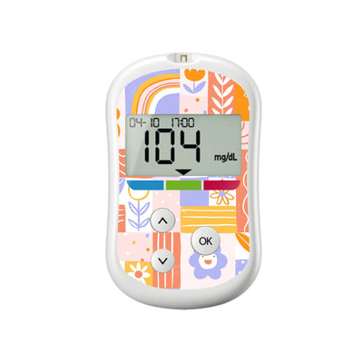 Wildflower Doodle OneTouch Verio Flex Glucometer Sticker - Pump Peelz Wildflower Doodle OneTouch Verio Flex Glucometer Sticker - Pump Peelz
