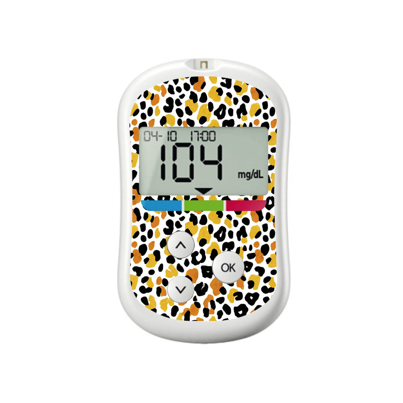 Golden Leopard OneTouch Verio Flex Glucometer Sticker - Pump Peelz Golden Leopard OneTouch Verio Flex Glucometer Sticker - Pump Peelz