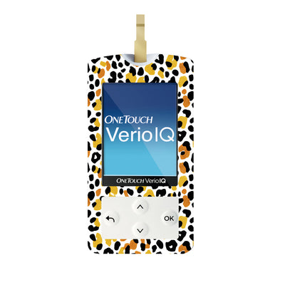 Golden Leopard OneTouch Verio IQ Glucometer Sticker - Pump Peelz Golden Leopard OneTouch Verio IQ Glucometer Sticker - Pump Peelz