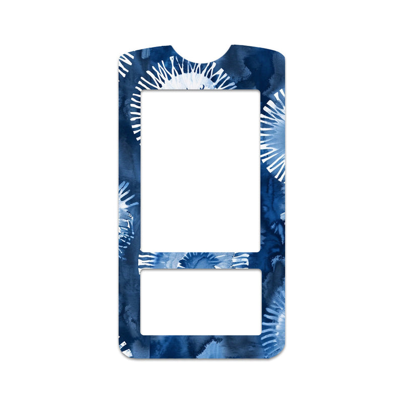 Monochrome Blue Tie Dye for OneTouch Verio IQ Glucometer Monochrome Blue Tie Dye for OneTouch Verio IQ Glucometer