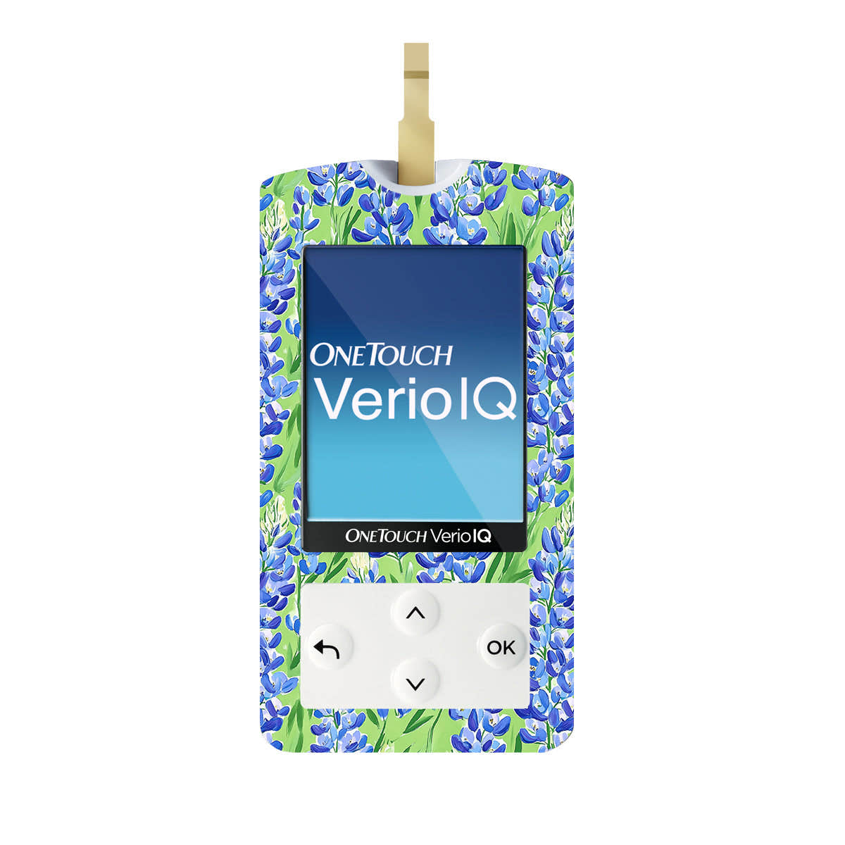 Blue Blooms for OneTouch Verio IQ Glucometer Blue Blooms for OneTouch Verio IQ Glucometer