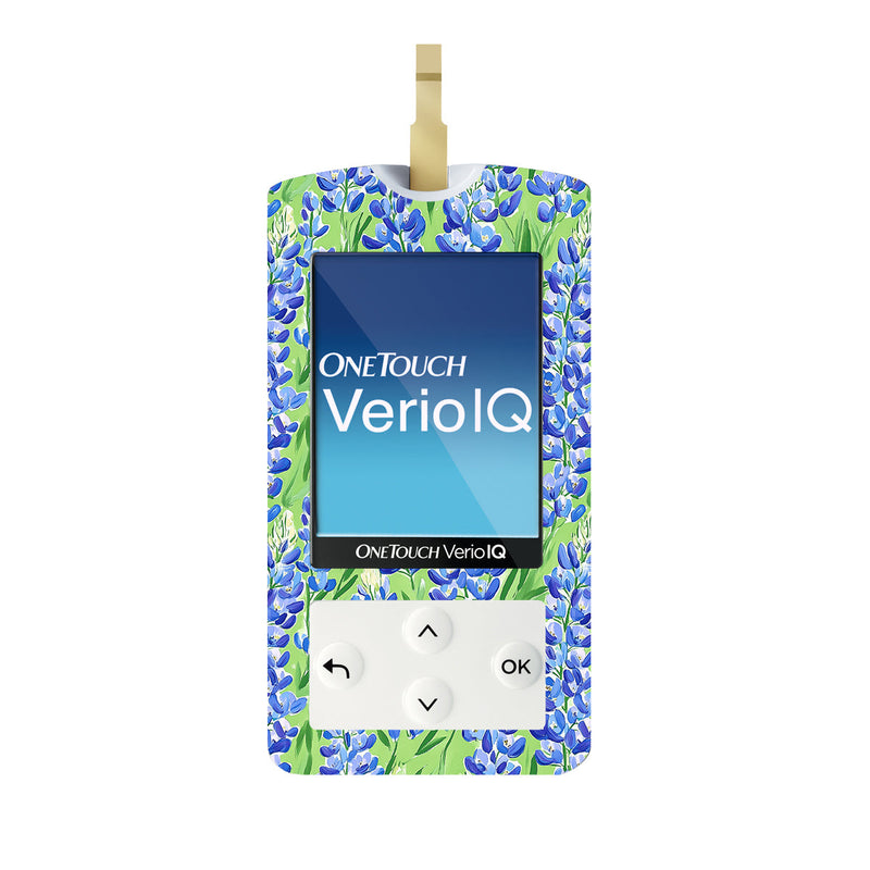 Blue Blooms for OneTouch Verio IQ Glucometer Blue Blooms for OneTouch Verio IQ Glucometer