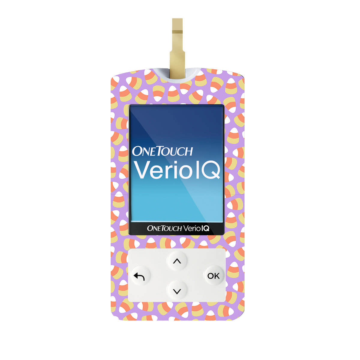 Candy Corn OneTouch Verio IQ Glucometer Sticker - Pump Peelz Candy Corn OneTouch Verio IQ Glucometer Sticker - Pump Peelz