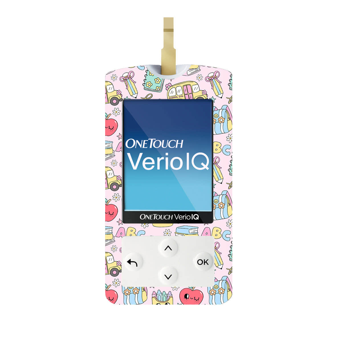 Tiny Scholar OneTouch Verio IQ Glucometer Sticker - Pump Peelz Tiny Scholar OneTouch Verio IQ Glucometer Sticker - Pump Peelz