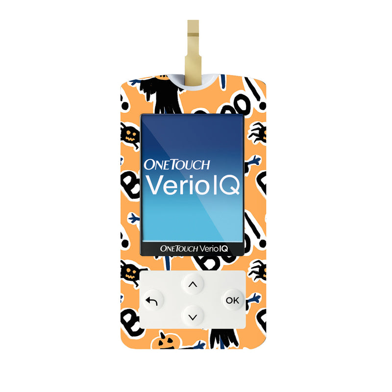 Pumpkin Boo OneTouch Verio IQ Glucometer Sticker - Pump Peelz Pumpkin Boo OneTouch Verio IQ Glucometer Sticker - Pump Peelz