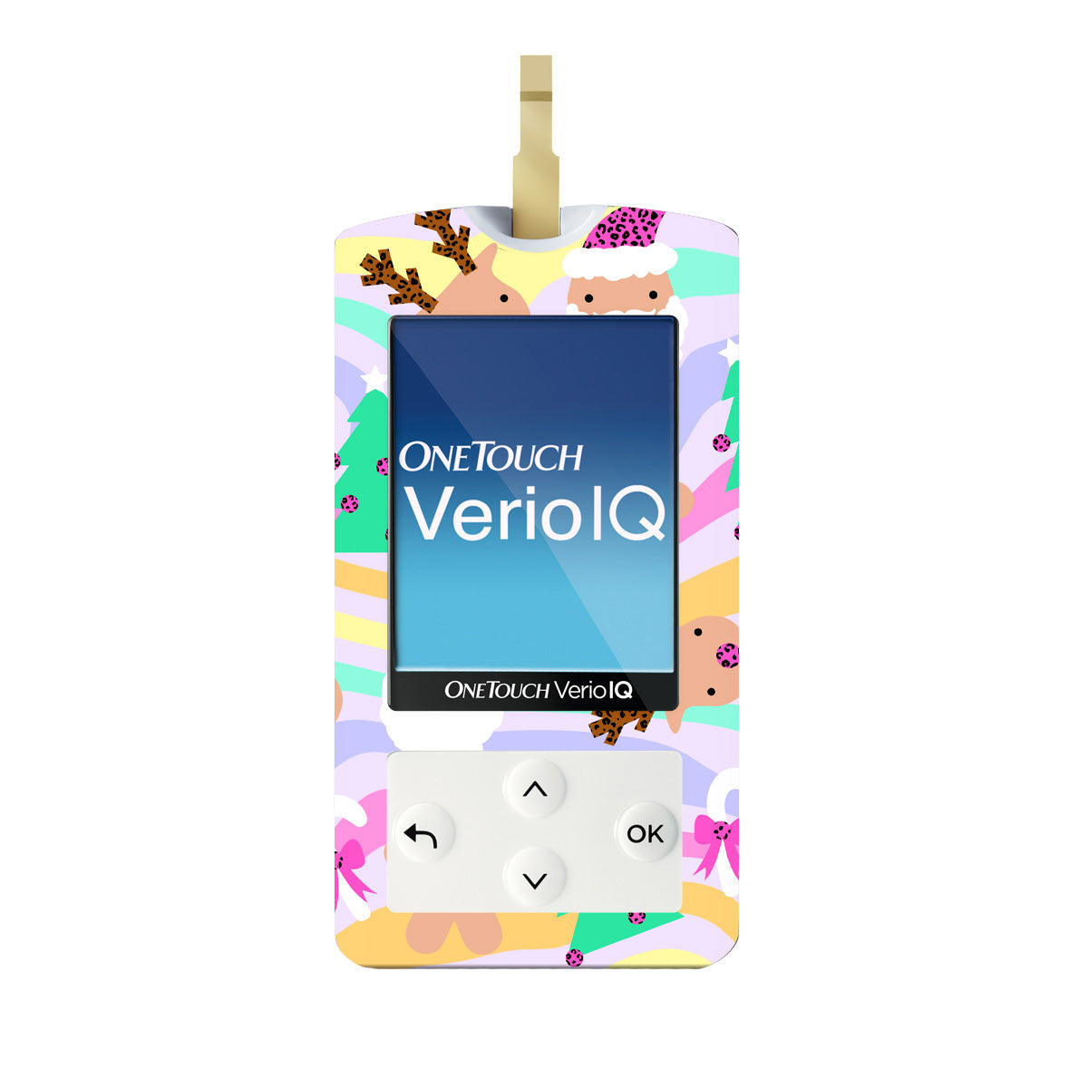Christmas Pastel Sticker for OneTouch Verio IQ Glucometer Christmas Pastel Sticker for OneTouch Verio IQ Glucometer