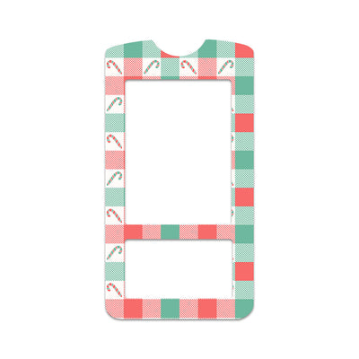 Peppermint Plaid OneTouch Verio IQ Glucometer Sticker - Pump Peelz Peppermint Plaid OneTouch Verio IQ Glucometer Sticker - Pump Peelz