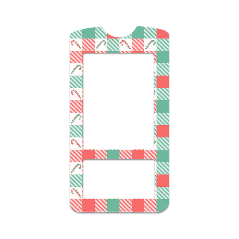 Peppermint Plaid OneTouch Verio IQ Glucometer Sticker - Pump Peelz Peppermint Plaid OneTouch Verio IQ Glucometer Sticker - Pump Peelz