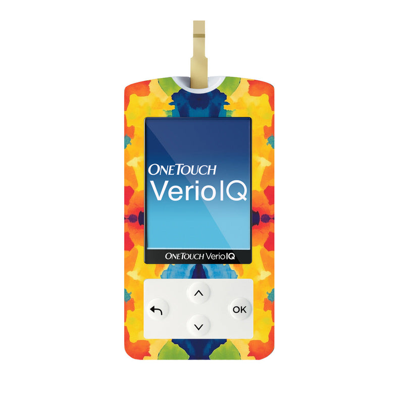 Bright Tie Dye OneTouch Verio IQ Glucometer Bright Tie Dye OneTouch Verio IQ Glucometer