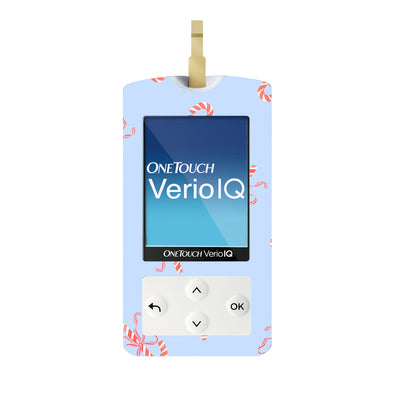 Candy Cane Lane OneTouch Verio IQ Glucometer Sticker - Pump Peelz Candy Cane Lane OneTouch Verio IQ Glucometer Sticker - Pump Peelz