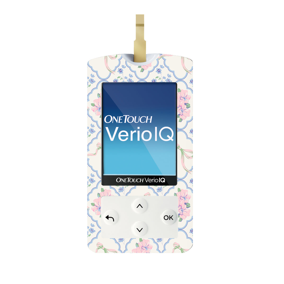 Spring Coquette OneTouch Verio IQ Glucometer Sticker - Pump Peelz Spring Coquette OneTouch Verio IQ Glucometer Sticker - Pump Peelz