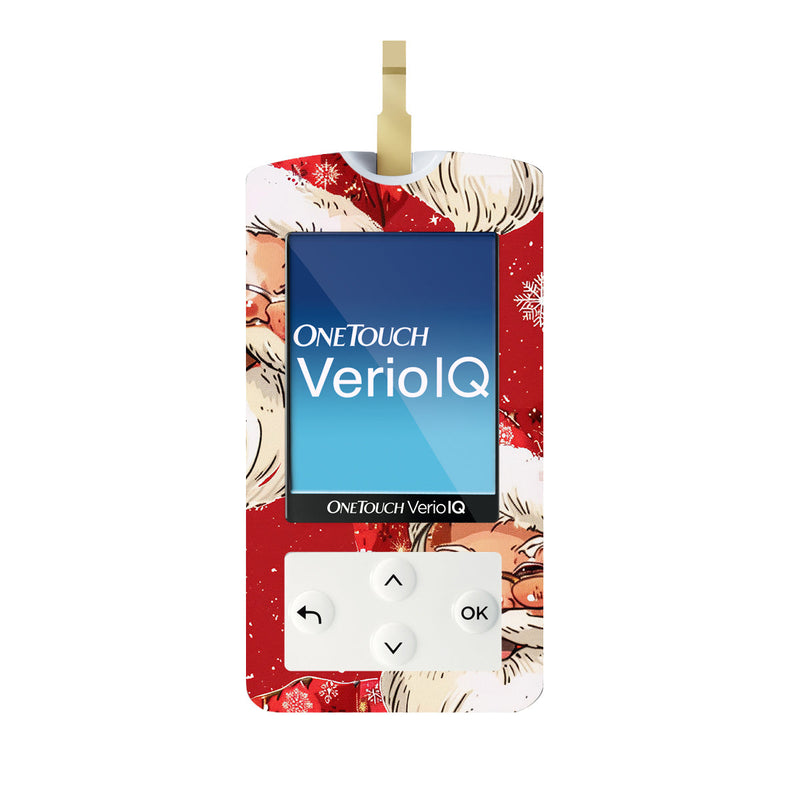 Jolly Old Saint Nick OneTouch Verio IQ Glucometer Sticker - Pump Peelz Jolly Old Saint Nick OneTouch Verio IQ Glucometer Sticker - Pump Peelz