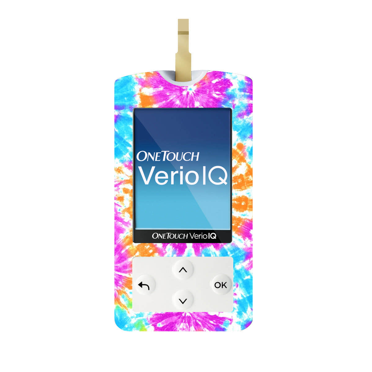 Neon Tie Dye for OneTouch Verio IQ Glucometer Neon Tie Dye for OneTouch Verio IQ Glucometer
