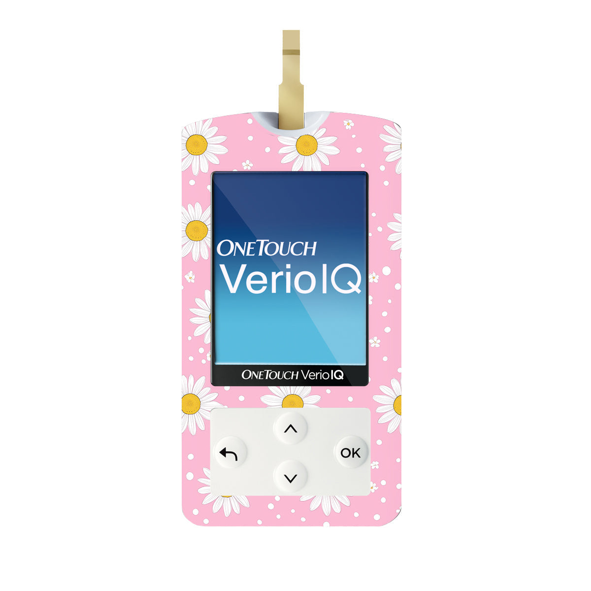 Spring Daisy OneTouch Verio IQ Glucometer Sticker - Pump Peelz Spring Daisy OneTouch Verio IQ Glucometer Sticker - Pump Peelz