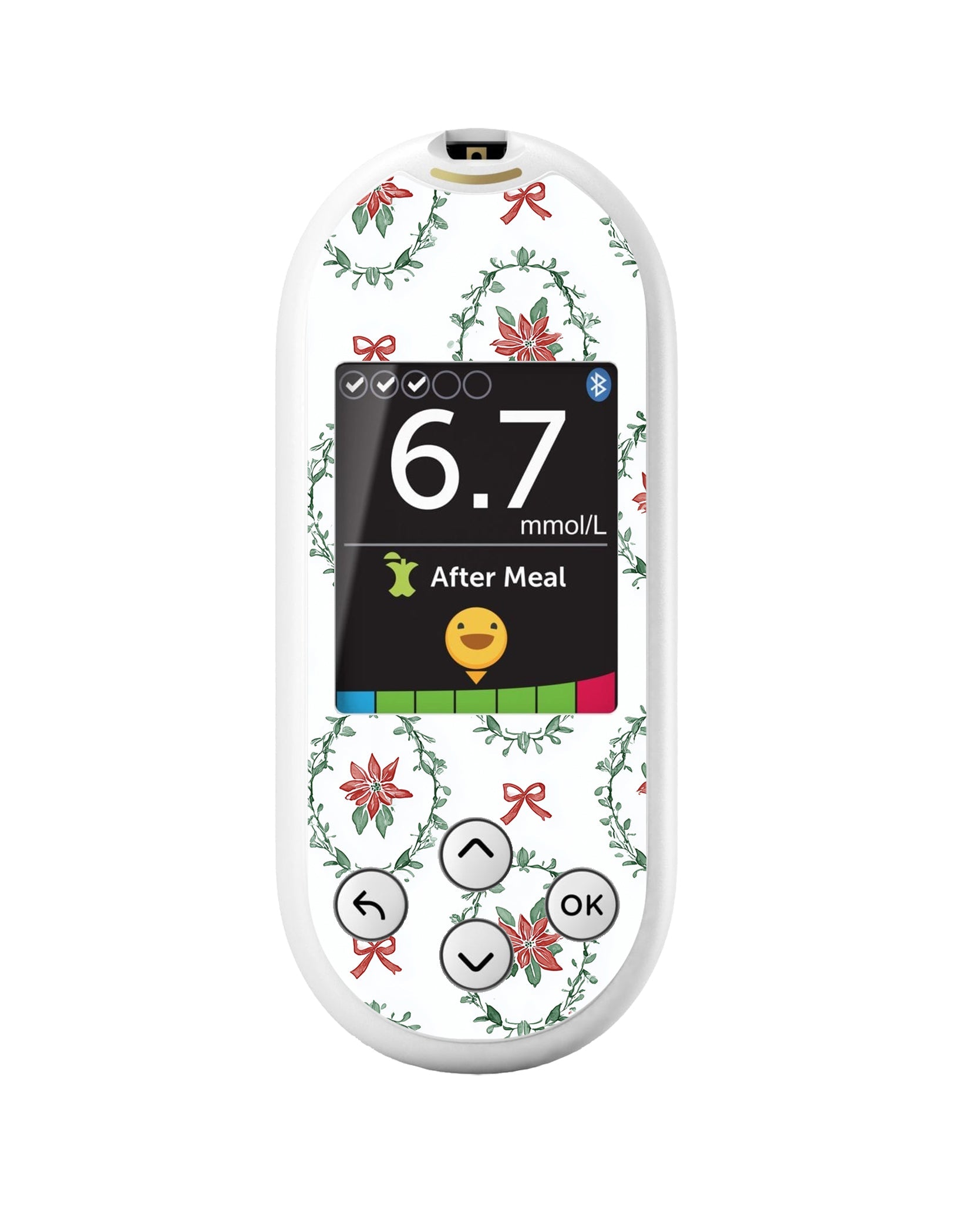 Poinsettia Parade OneTouch Verio Reflect Glucometer - Pump Peelz Poinsettia Parade OneTouch Verio Reflect Glucometer - Pump Peelz