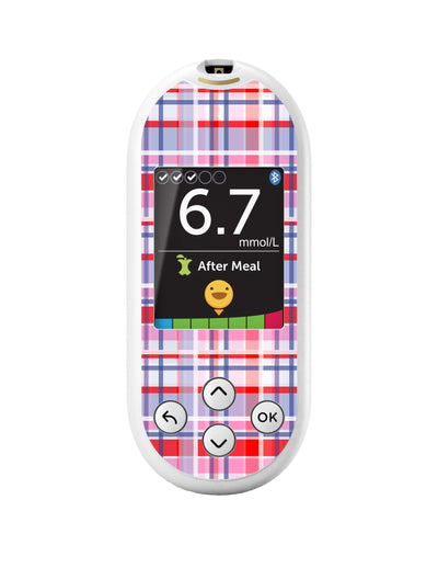 Party Plaid OneTouch Verio Reflect Glucometer - Pump Peelz Party Plaid OneTouch Verio Reflect Glucometer - Pump Peelz
