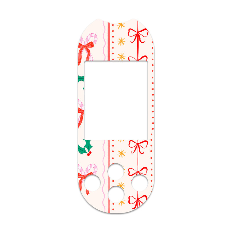 Holly Jolly Ribbon OneTouch Verio Reflect Glucometer - Pump Peelz Holly Jolly Ribbon OneTouch Verio Reflect Glucometer - Pump Peelz