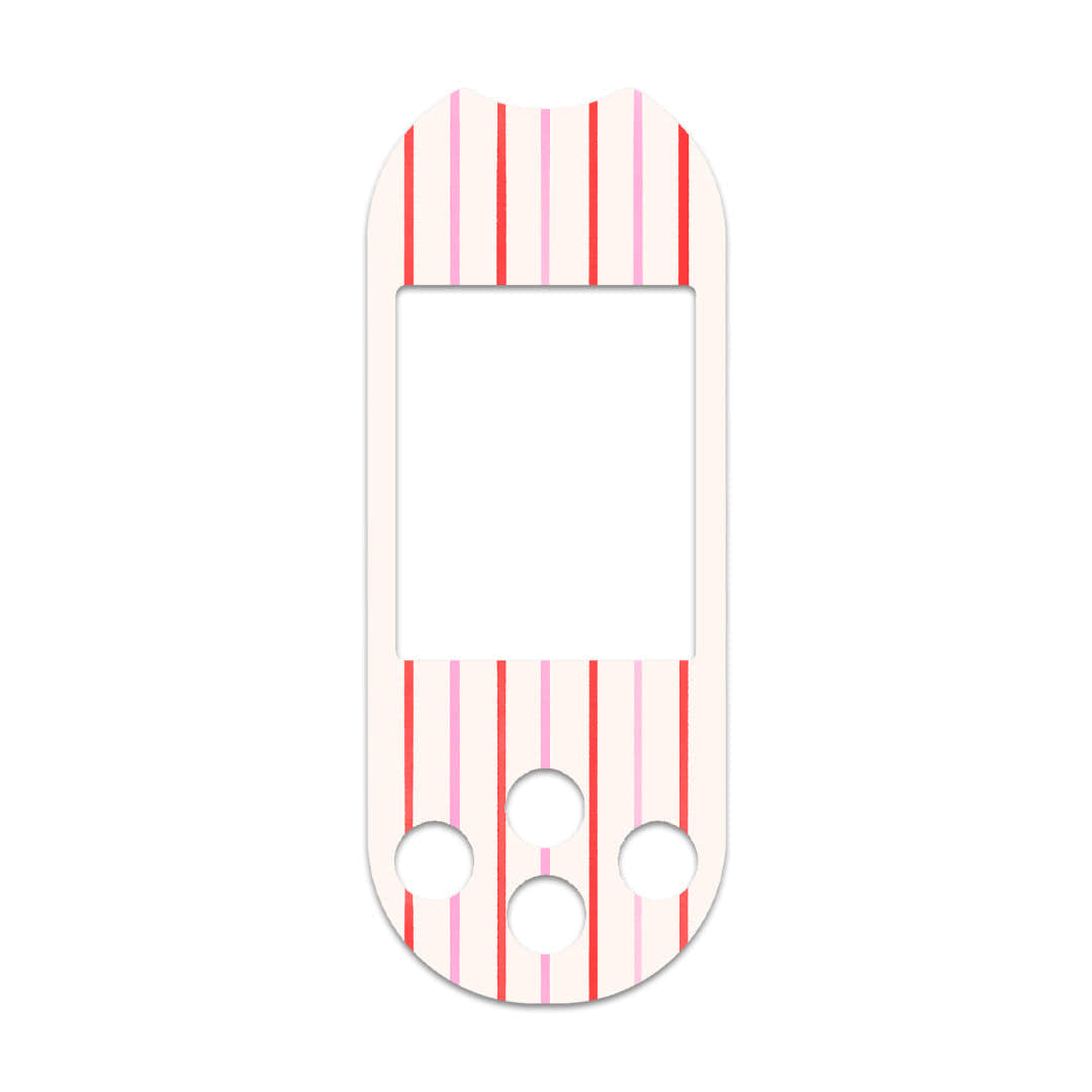 Peppermint Stripes OneTouch Verio Reflect Glucometer - Pump Peelz Peppermint Stripes OneTouch Verio Reflect Glucometer - Pump Peelz
