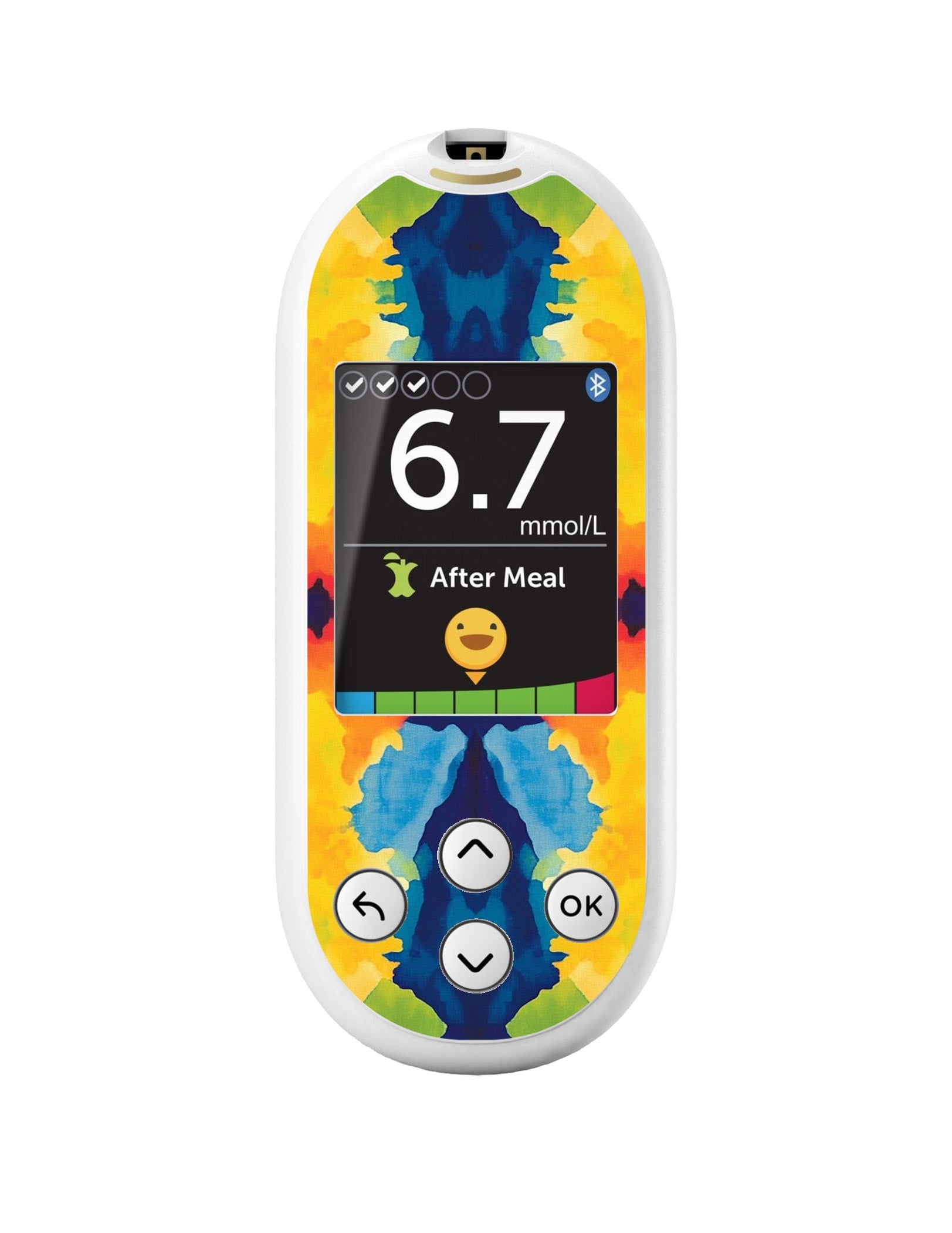 Bright Tie Dye OneTouch Verio Reflect Glucometer Bright Tie Dye OneTouch Verio Reflect Glucometer