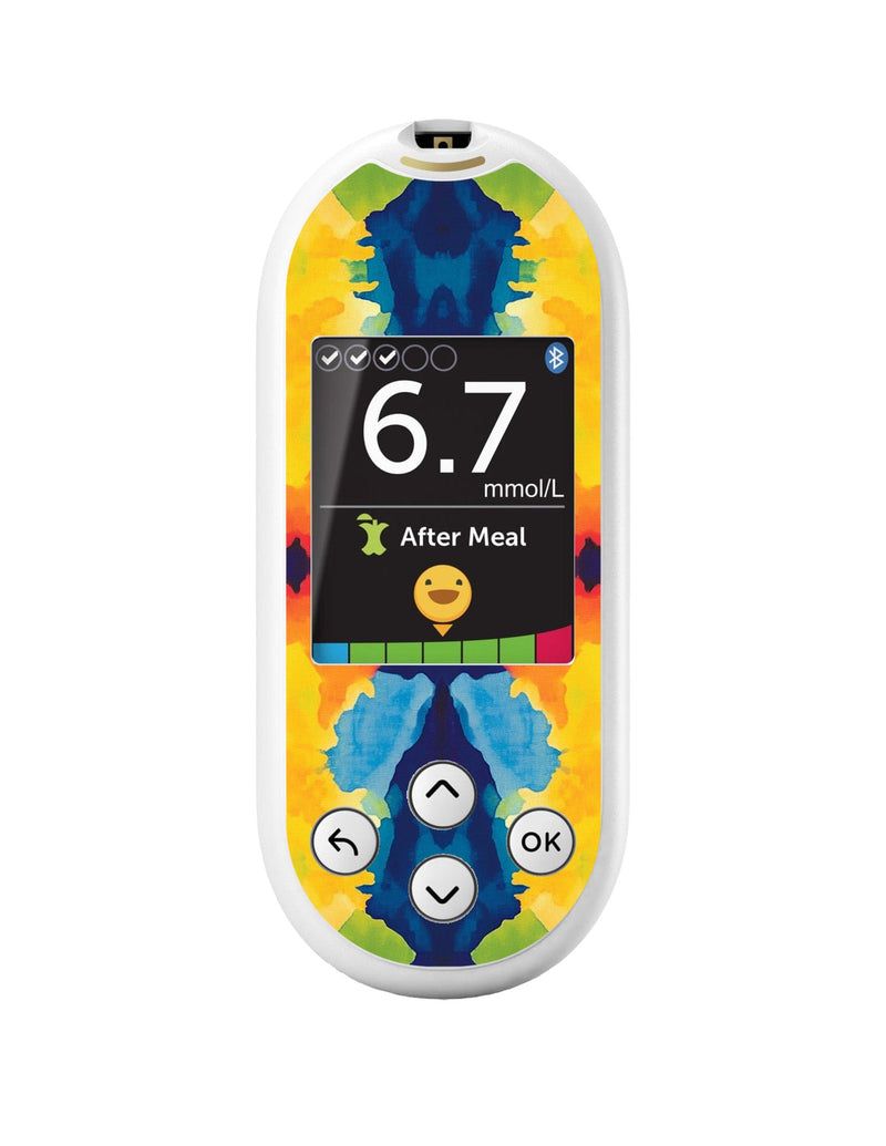 Bright Tie Dye OneTouch Verio Reflect Glucometer Bright Tie Dye OneTouch Verio Reflect Glucometer