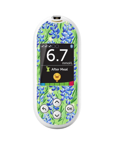 Blue Blooms for OneTouch Verio Reflect Glucometer Blue Blooms for OneTouch Verio Reflect Glucometer