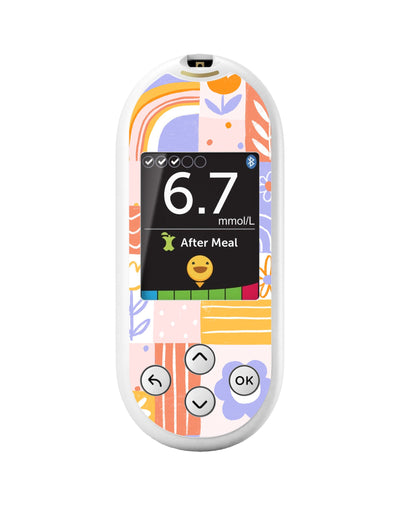 Wildflower Doodle OneTouch Verio Reflect Glucometer - Pump Peelz Wildflower Doodle OneTouch Verio Reflect Glucometer - Pump Peelz