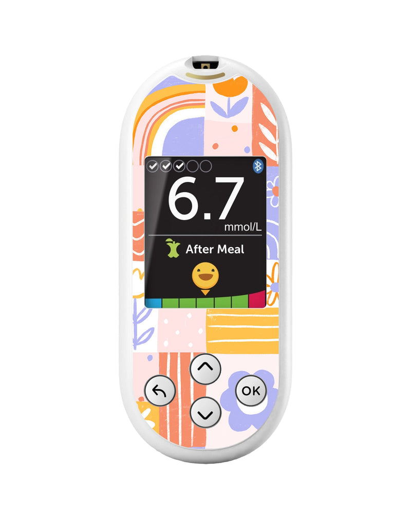 Wildflower Doodle OneTouch Verio Reflect Glucometer - Pump Peelz Wildflower Doodle OneTouch Verio Reflect Glucometer - Pump Peelz