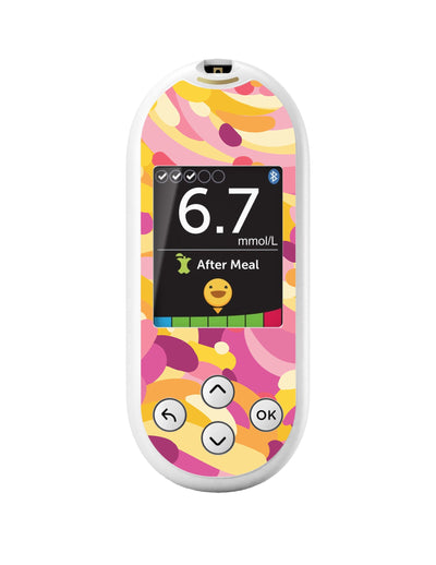 Jelly Swirl OneTouch Verio Reflect Glucometer - Pump Peelz Jelly Swirl OneTouch Verio Reflect Glucometer - Pump Peelz
