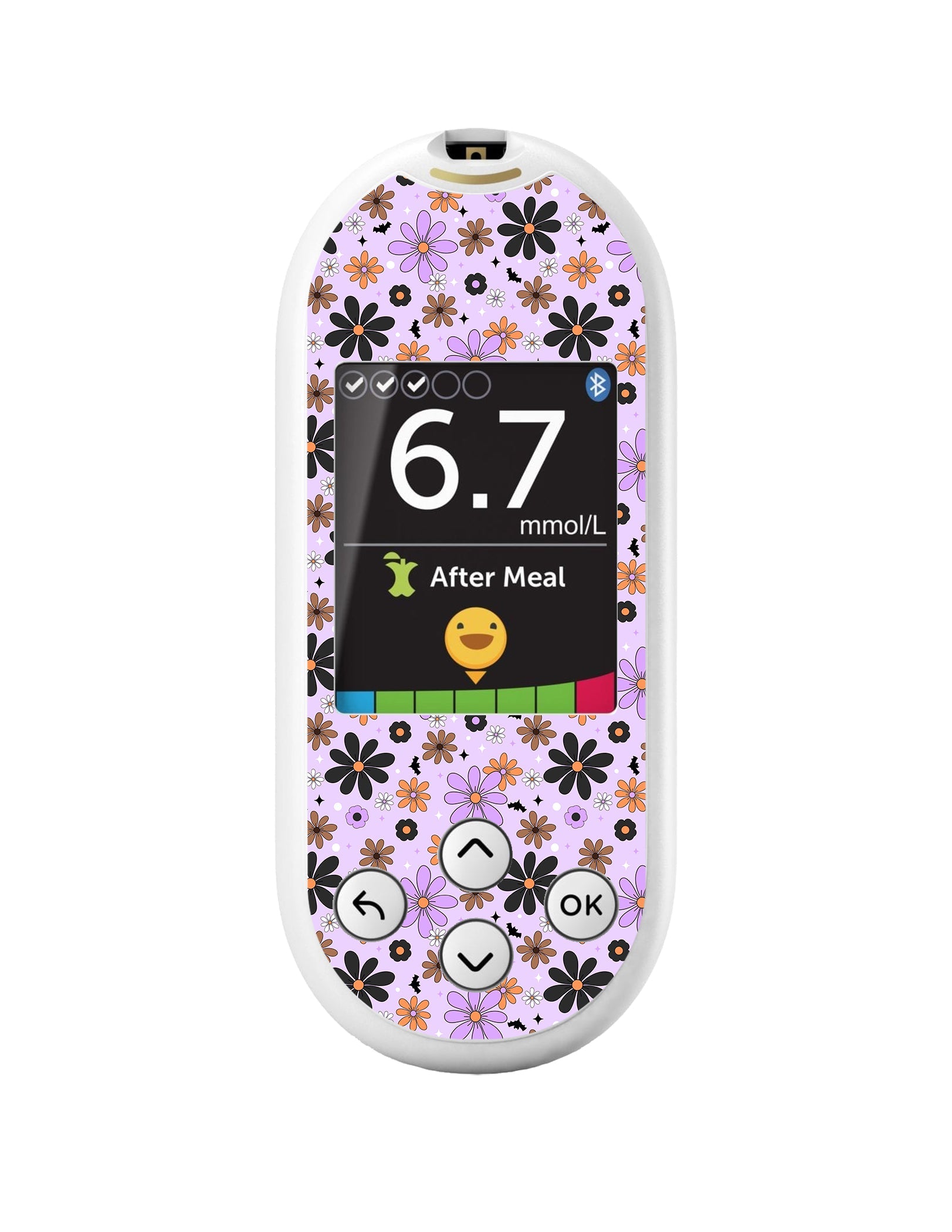 Batty Blooms OneTouch Verio Reflect Glucometer - Pump Peelz Batty Blooms OneTouch Verio Reflect Glucometer - Pump Peelz