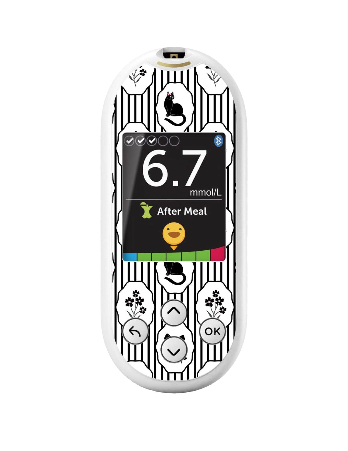 Midnight Cat OneTouch Verio Reflect Glucometer - Pump Peelz Midnight Cat OneTouch Verio Reflect Glucometer - Pump Peelz
