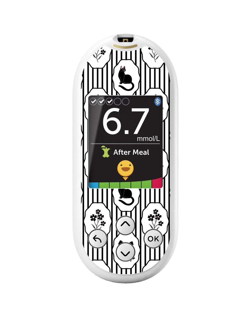 Midnight Cat OneTouch Verio Reflect Glucometer - Pump Peelz Midnight Cat OneTouch Verio Reflect Glucometer - Pump Peelz
