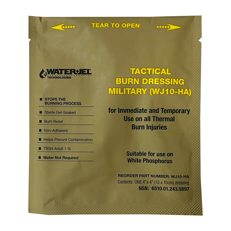 Water Jel Military Sterile Burn Dressing, HA - 4" x 4" (60 Dressings/Case) Water Jel Military Sterile Burn Dressing, HA - 4" x 4" (60 Dressings/Case)