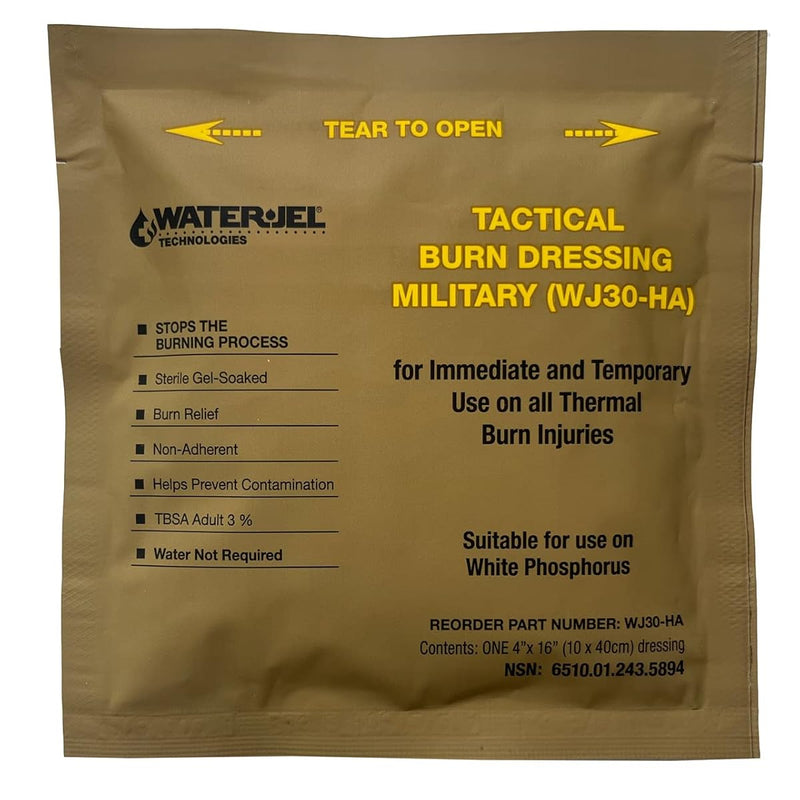 Water Jel Military Sterile Burn Dressing, HA - 4" x 16" (28 Dressings/Case) Water Jel Military Sterile Burn Dressing, HA - 4" x 16" (28 Dressings/Case)